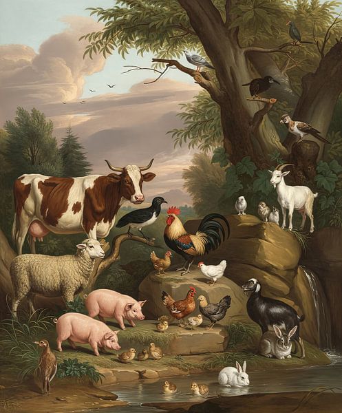Collection of Farm Animals in a Park by Studio BB