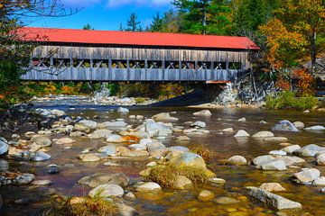 Albany Covered Bridge, New Hampshire van Henk Meijer Photography