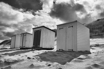 Maisons de plage sur Zeeland op Foto