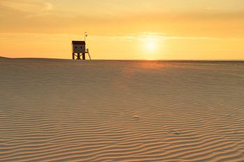 Oranger Sonnenuntergang auf Terschelling