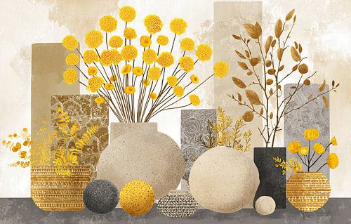 Yellow Flowers | Yellow Blooms by Eye catching paintings
