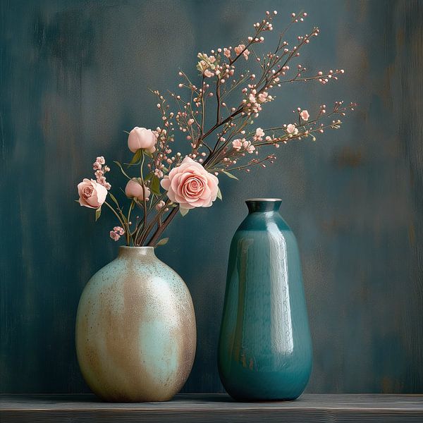 Still life with roses by PixelMint.