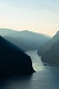 Aurlandsfjord Noorwegen van Eline Huizenga thumbnail