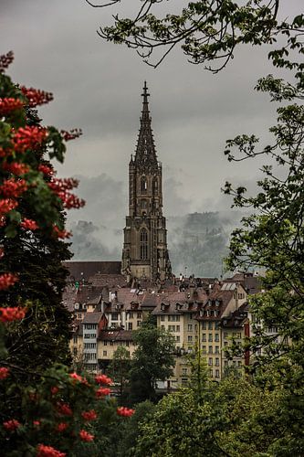 Une magnifique vue depuis le pont sur cette cathédrale de Lausanne, en Suisse