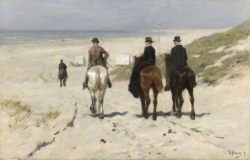 Morning ride along the beach, Anton Mauve by Rebel Ontwerp