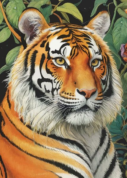 Tiger-Porträt von MIROKKU