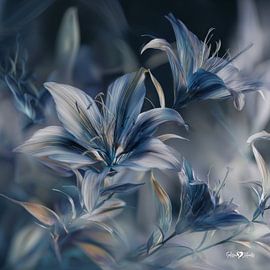 fleur bleue sur Gelissen Artworks