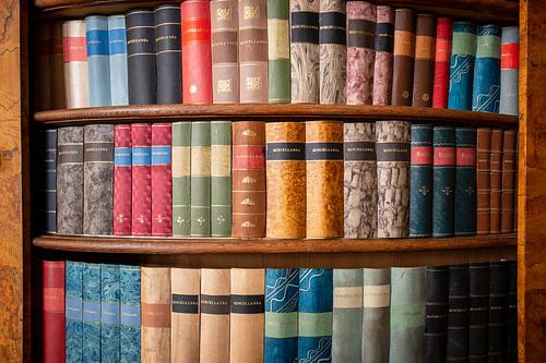 Boekenkast met oude boeken