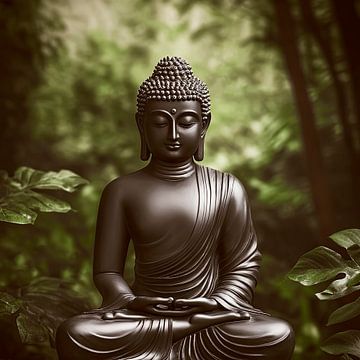 Inner peace - Meditative Buddha art by Vlindertuin-Art