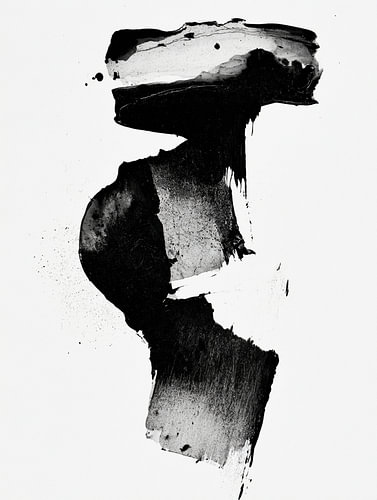 Totem brisé à l'encre noire