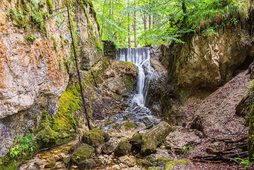 Blick auf den Lainbach Wasserfall bei Mittenwalde in Bayern von Rico Ködder
