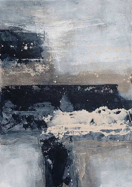 blau beige abstrakt von Ela Szczepaniak