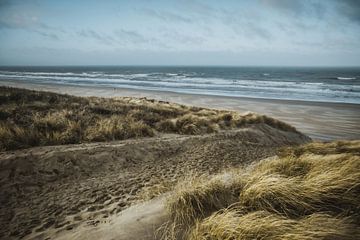 Duin en strand aan zee van Dirk van Egmond