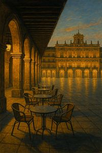 Salamanca Sonnenuntergang Gelassenheit - Plaza Mayor im Abendlicht
