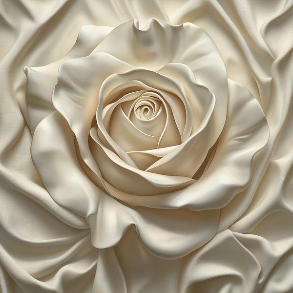 White Rose in Harmony by Color Square
