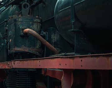 Close-up oud treinstel van Michel Knikker