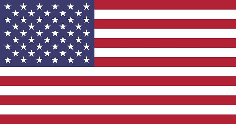 The us flag. The national flag of the United States, often referred to as the American flag or the U.S. flag, consists of thirteen equal horizontal stripes of red (top and bottom) alternating with white, with a blue rectangle in the canton by de-nue-pic