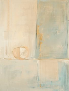 Minimalisme, modern abstract in pastelkleuren van Japandi Art Studio