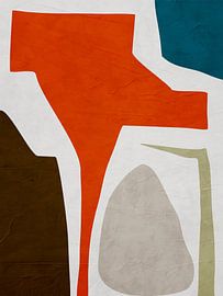 Moderne organische geometrische abstracte kunst in kleuren