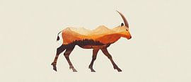 Mountain goat profile by Poster Art Shop