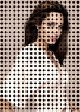 Angelina Jolie dots art von Gunawan RB