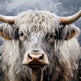 Schotse Hooglander - Stoere Blik in Kunstzinnige Stijl van KB Design & Photography (Karen Brouwer)