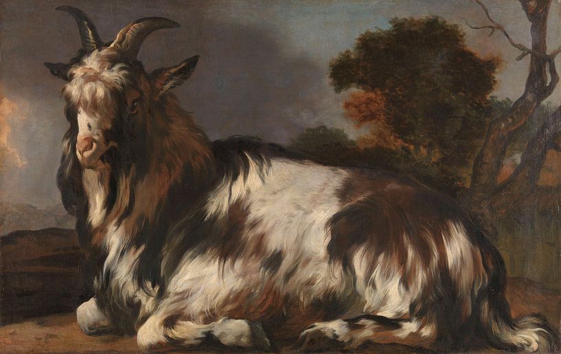Reclining billygoat, Jan Baptist Weenix by Masterful Masters