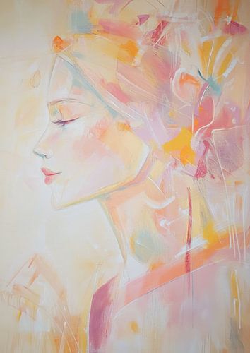 Rustige vrouw | Rustige vrouw met pastelkleuren