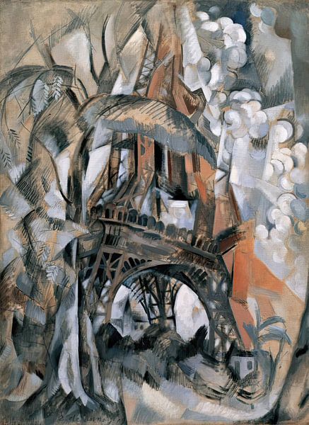 Eiffelturm mit Bäumen von Robert Delaunay von Peter Balan