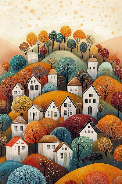 Dorf in Herbstfarben Nr.5 von Studio BB