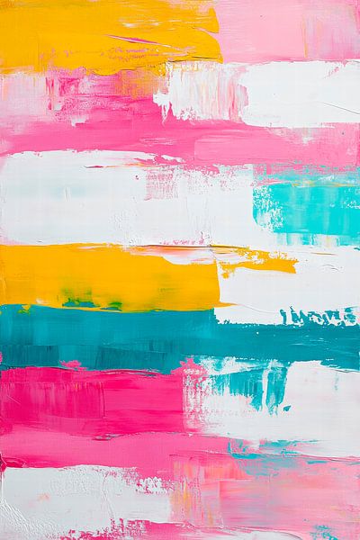 Colourful stripe pattern - Modern abstract by Poster Art Shop
