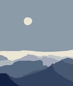 Japandi Berg Landschaft