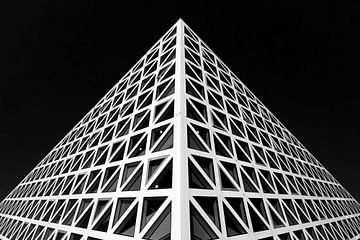 Symmetrische Architectuur in Zwolle in Zwart Wit, Nederland van Adelheid Smitt