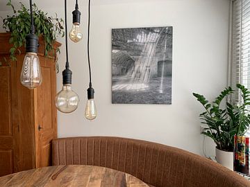 Klantfoto: Verlaten plekken: Sphinx fabriek Maastricht lichtstralen van OK-ART