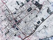 Kaart van Leidschendam in de stijl 'White Winter' van Maporia thumbnail