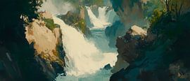 Waterfall landscape by Poster Art Shop