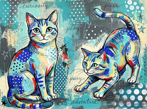 Certains chats ont un pelage bigarré