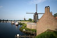 River view with the two mills in Heuden.