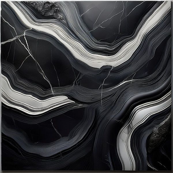 Black Marble Crystal Gemstone by Liese Sijbom