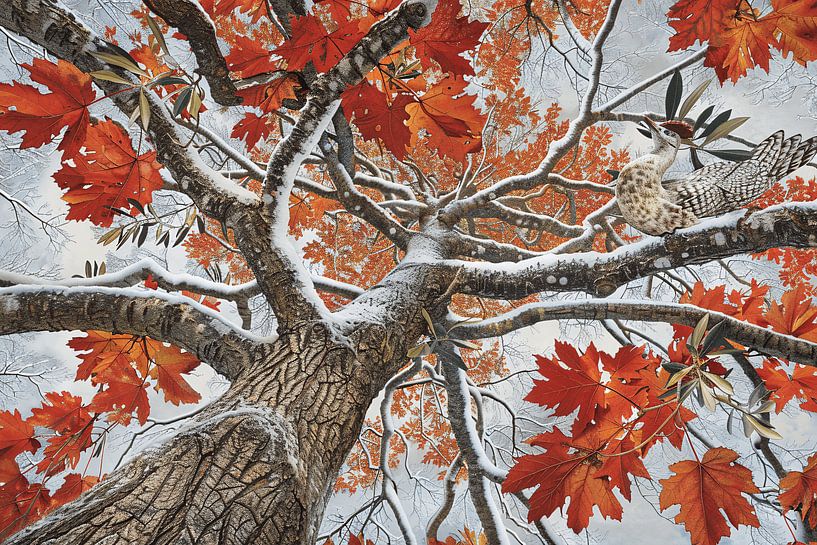 Robins in Autumn colours by Art & Soul Creations