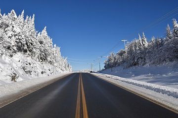 A deserted country road by Claude Laprise