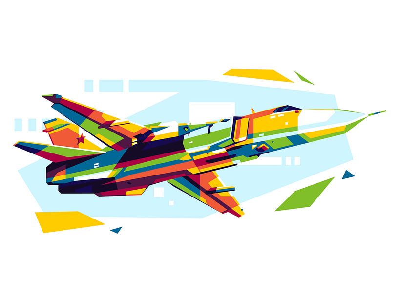 SU-24 Schermer in WPAP-stijl van Lintang Wicaksono