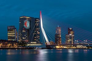Feyenoord projectie op 'De Rotterdam'  van Midi010 Fotografie