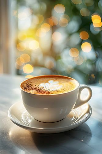 kop koffie of cappuccino drinken