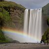 Skógafoss rainbow van Eddo Kloosterman