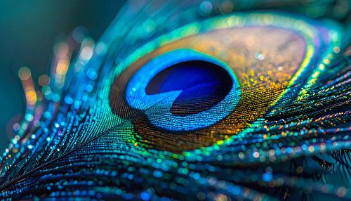 Pauwenveer met kleuren