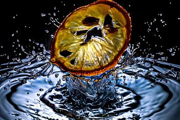 Fruits : Lemon in splash by Photoart-Naegele