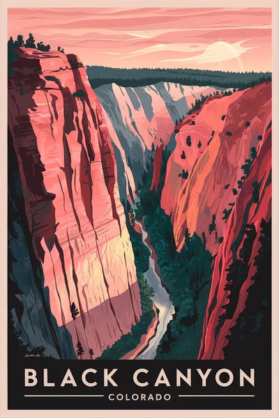 Black Canyon, Colorado by Poster Art Shop