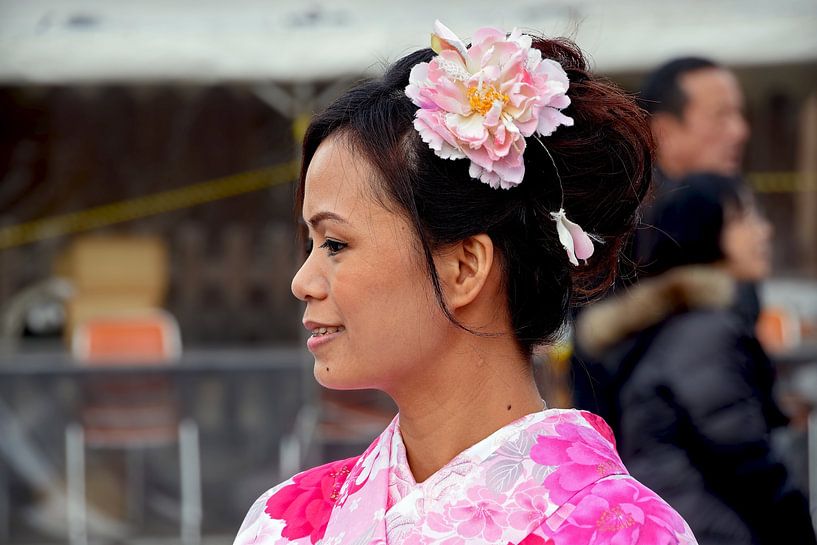 Japanse vrouw Kyoto van Frans van Huizen
