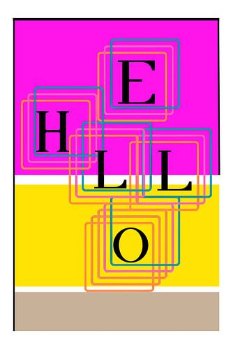 Hallo rosa, gelb &, beige